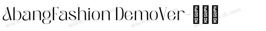 AbangFashion DemoVer字体转换